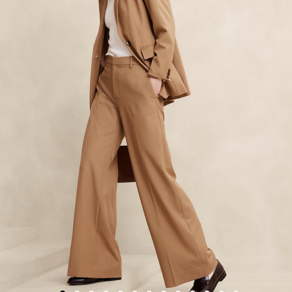 Banana Republic Sculpted wide leg trouser
